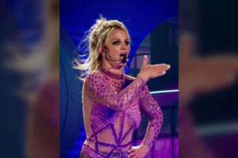 Britney Spears performing on stage