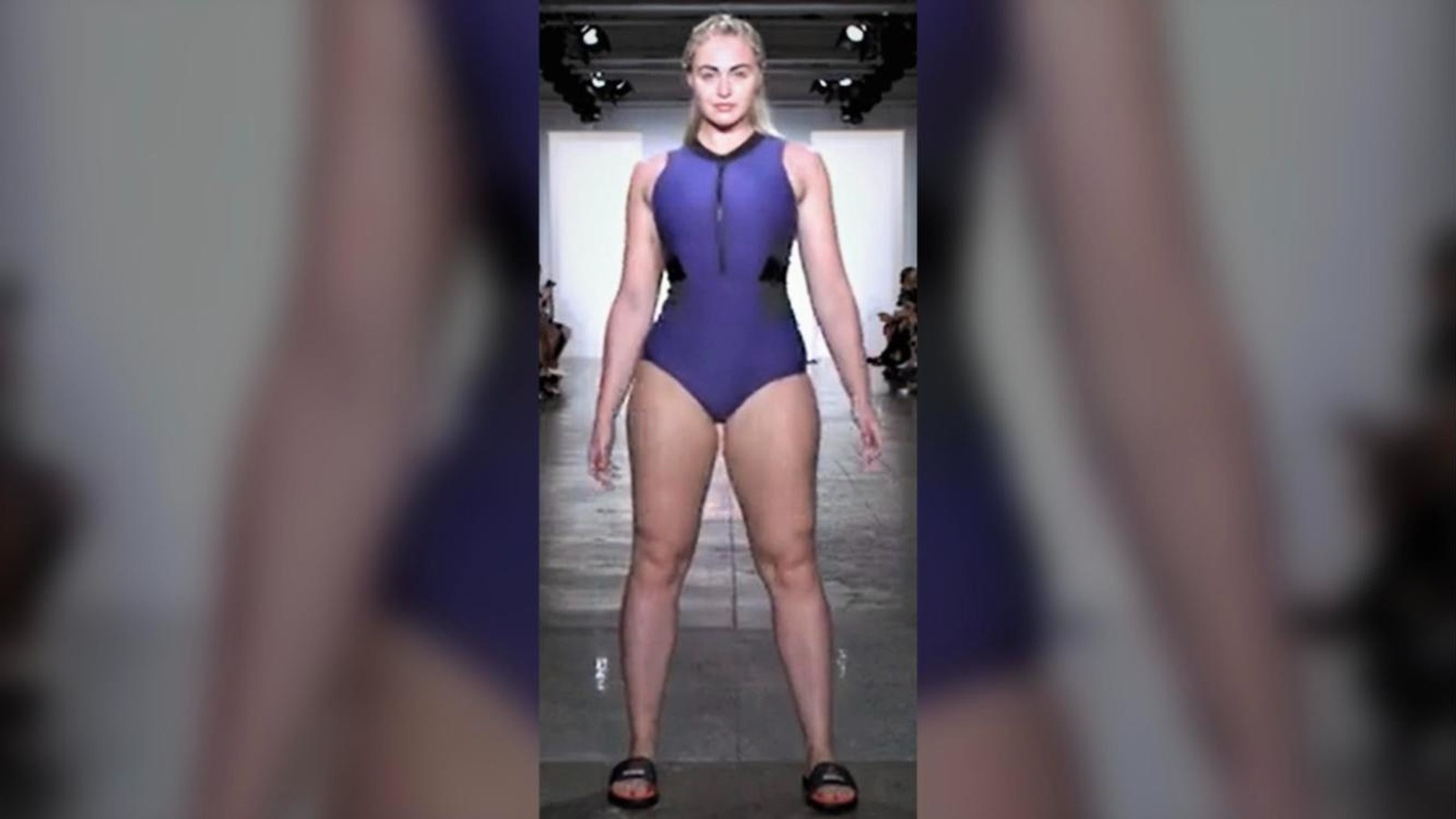 Iskra Lawrence on the runway